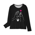 thumbnail image 3 of UPPADA Cute Tops for Girls Funny Print T-Shirts Crew Neck Long Sleeve Pullover Casual Comfy Kids Shirts Graphic Sweatshirt 4 Years, Kids Clothing, 3 of 5