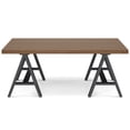 thumbnail image 4 of Simpli Home Sawhorse Industrial 48 inch Wide SOLID WALNUT WOOD and Metal Coffee Table, 4 of 6