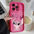 thumbnail image 4 of Disney-funda de silicona a prueba de golpes para iPhone, carcasa bonita de pareja de puntadas rosas para modelos 11, 12, 13, 14, 15 Pro Max, X, XR, XS MAX, 8, 7 Plus, 4 of 5