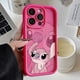 thumbnail image 3 of Disney-funda de silicona a prueba de golpes para iPhone, carcasa bonita de pareja de puntadas rosas para modelos 11, 12, 13, 14, 15 Pro Max, X, XR, XS MAX, 8, 7 Plus, 3 of 4