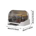 thumbnail image 3 of Lumxatz Extra Large Storage Rack with Lid and Removable Tray, Portable Bottle Drying Organizer with Drainage Holes for Kitchen Countertop White, 3 of 8