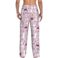 thumbnail image 3 of Uemuo Easter Rabbit Pattern Men's Wide Leg Palazzo Lounge Pants with Pockets Light Weight Loose Comfy Casual Pajama Pants-, 3 of 9