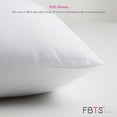 thumbnail image 5 of FBTS Prime 18x18 inch Square White Solid Down Alternative Pillow Inserts, 5 of 8
