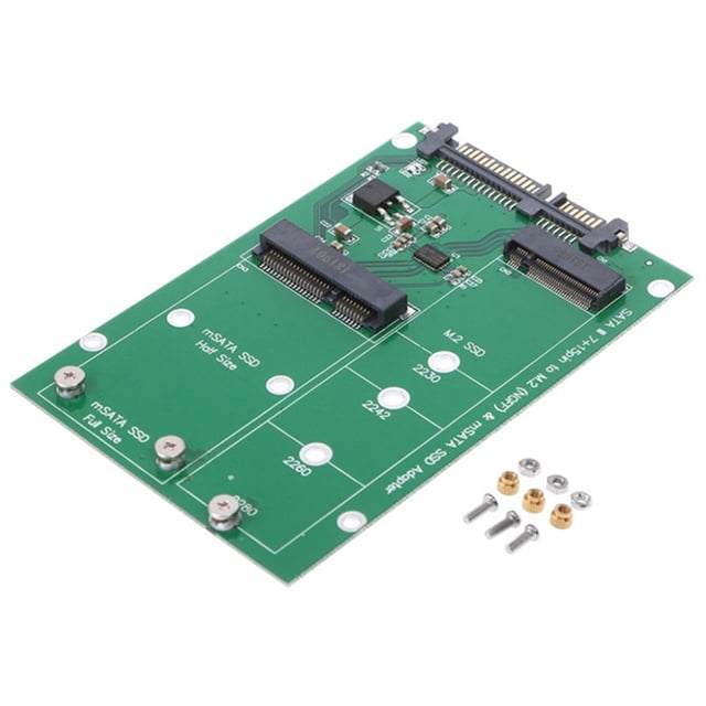 M.2 NGFF / mSATA SSD a SATA III Convertidor Adaptador Tarjeta Mini PCI-e NGFF B Clave Conector mSATA Notebook PC SSD tholdsy DZ6813-00