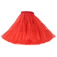 thumbnail image 1 of Vedolay Skirt Women's Printed Skirt Chiffon Elastic Waist Ruffle Tiered Flowy Midi Skirts,Red M, 1 of 2