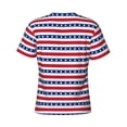 thumbnail image 6 of Vsdgher American Patriotic Stars And Stripes Print Men's Dry Fit Mesh Athletic Shirts Moisture Wicking Tennis T-Shirt Tops, 6 of 9