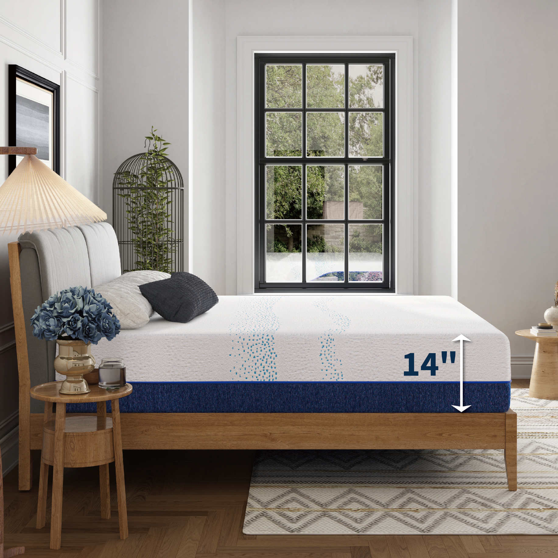 MLILY Essence Sleep Queen Mattress, 14" Memory Foam Mattress in a Box, Medium