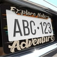 thumbnail image 6 of 1 Pcs Explore Nature Adventure License Plate Frame License Plate Frame,License Plate Cover for Car Decorative Parts,Aluminum License Plate Bracket Holder Rust-Proof for US Standard Car, 6 of 8