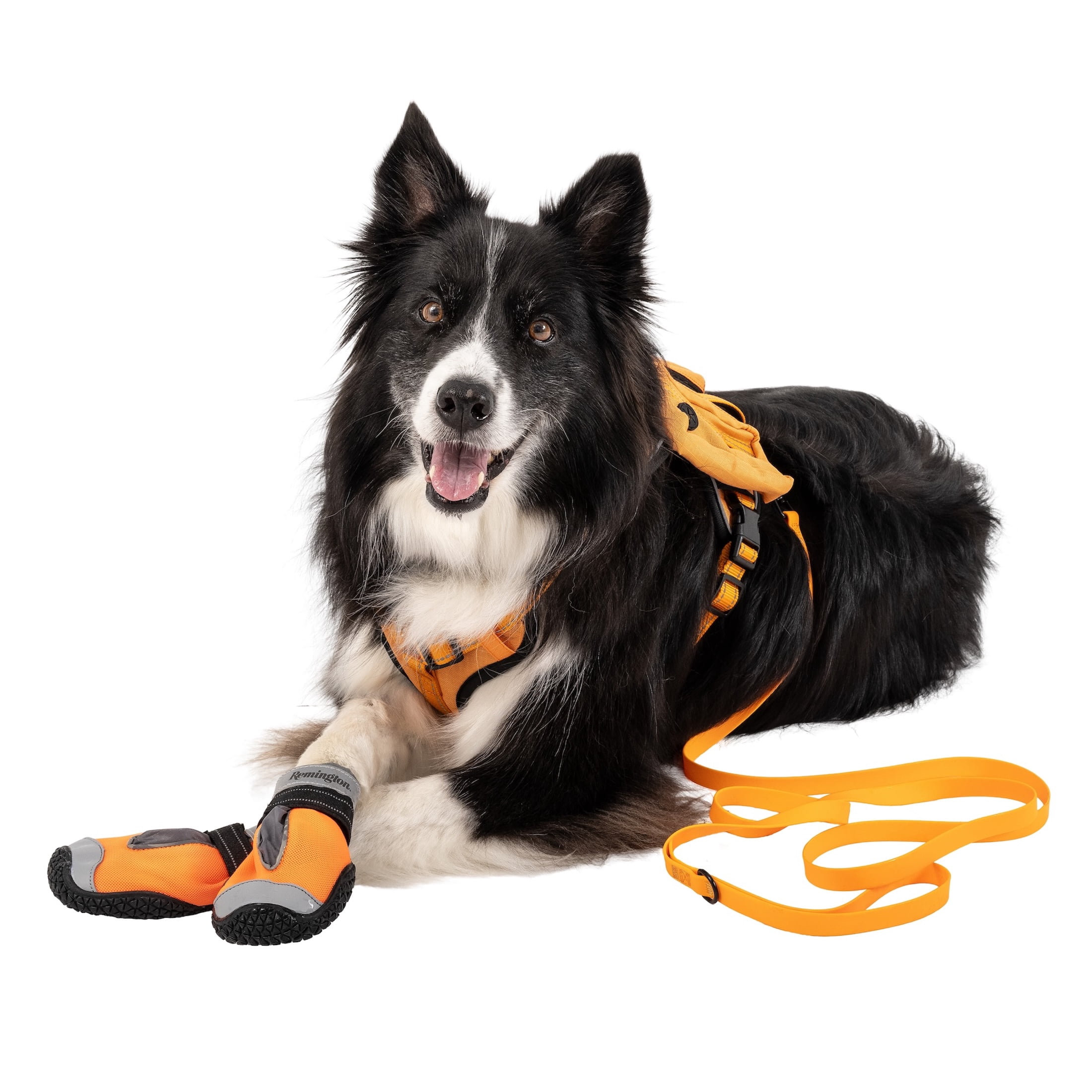 Remington Protective Pet Booties for Dogs, Orange, Size L, 4 Piece