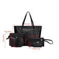 thumbnail image 2 of Women 4 Pcs Top Handle Satchel Hobo Handbag Set Large Tote +Purse +Shoulder Bag+Card Holder Fashion Large Tote Bag, 2 of 6