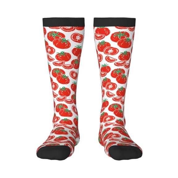 Cauagu Hand Drawn Tomatoes Print Women's Men's Ankle Socks 1-pack Casual Athletic Socks for Unisex Adult Moisture-Wicking Socks for Daily Wear/Running/Sport