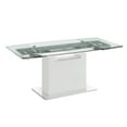 thumbnail image 2 of Talenti Casa OLIVIA motorized dining table in clear glass with high gloss white lacquer base., 2 of 5
