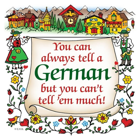Oktoberfest Haus Multicolor Ceramic German Gift Idea Magnet Tell A German for Home Decor and Fridge Refrigerator Magnet