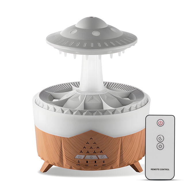 Rain Cloud Humidifier Water Drip 350ml Large Capacity Timer Cool
