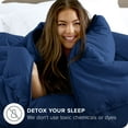 thumbnail image 4 of Ivy Union Comforter - Down Alternative - Easy Care Super Soft Microfiber, Full/Queen, Dark Blue, 4 of 6