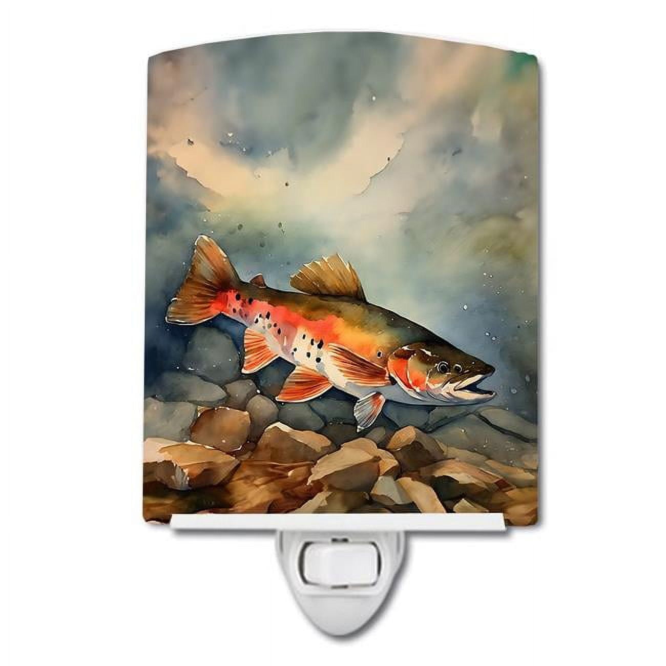 Yellowfin Tuna Ceramic Night Light 4 in x 6 in