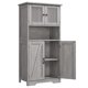 thumbnail image 1 of Gris 67 Inch Alto Freestanding de 3 Niveles Almacenamiento Gabinete con 4 cm de Profundidadoors y Ajustable Shelves para Living Sala cm de Profundidadining Sala Bathroom o Entryway, 1 of 8