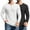 Black/White, variant on Men's 2 Pack Henley Shirts Long Sleeve Slim Fit Casual T-Shirt Lightweight Button Soild Basic Tees