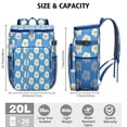 thumbnail image 3 of 20L Insulated Cooler Backpack for Camping, Picnic & Beach - Leakproof Soft Cooler Bag with Fried Egg Design, High-Capacity Lunch Backpack for Foodies, Cooking & Breakfast On-The-Go, 3 of 5