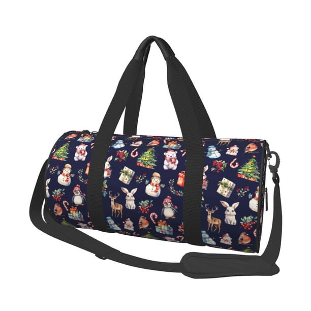 Easygdp Christmas Critters Delight Bolsa de Viaje, Bolsa de Mano, Bolsa de Gimnasio, Bolsa de Equipaje para Viaje