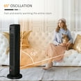 thumbnail image 6 of HOMCOM 2-In-1 Portable Electric Tower Heater, Oscillating Space Heater for Indoor Use with Remote Control, 8H Timer, 750W / 1500W, Black, 6 of 9
