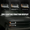 thumbnail image 2 of Spec-D Tuning Full LED Jet Black Projector Headlights + Bumper Lights Compatible with 1999-2002 Chevy Silverado 1500/2500, 01-02 Silverado 1500HD/2500HD/3500, 00-06 Tahoe/Suburban 1500/2500, 2 of 6