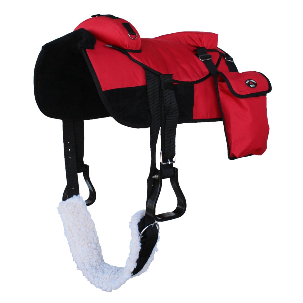 Horse SADDLE PAD Western Red Bareback Trail w/ Pockets 39205RD