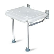 Shower Chair and Shower Bench - With 2 Shower Head Slot - 90 Vertically Flip Up Bath Seat