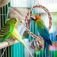 thumbnail image 1 of Bird Perch,Round Circle Climbing Rings Bird Toy Bird Cotton Rope Swing Smooth Operation, 1 of 13