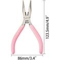 thumbnail image 2 of Long Chain Nose Pliers Mini Precision Non-Serrated Jaw Pliers for DIY Jewelry Making Pink, 2 of 9