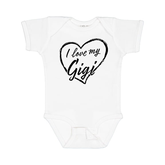 Inktastic I Love My Gigi in Black Chalk Heart Boys or Girls Baby Bodysuit