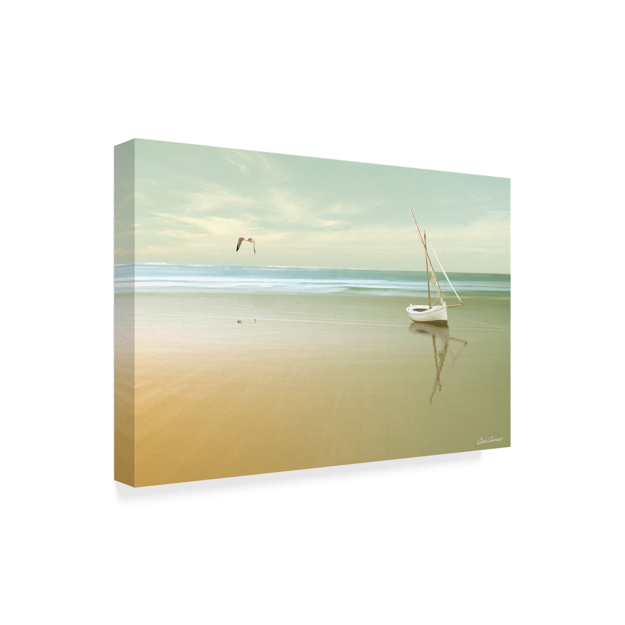 Trademark Fine Art 'Soft Sunrise On The Beach 1' Canvas Art by Carlos Casamayor