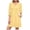 Yellow women's polka dot dress a1, variant on Uscallm Women's Polka Dot V Neck 3/4 Sleeve Mini Dress A-Line Swing Ruffle Loose Boho Casual Travel Dresses, White M