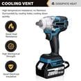 thumbnail image 6 of 1000N.m Electric Brushless Impact Wrench 6200RPM Rechargeable 1/2 inch 22800mAh Li-ion Battery For Car Tires Cordless Power Too ,Efficient Cutting, 6 of 7