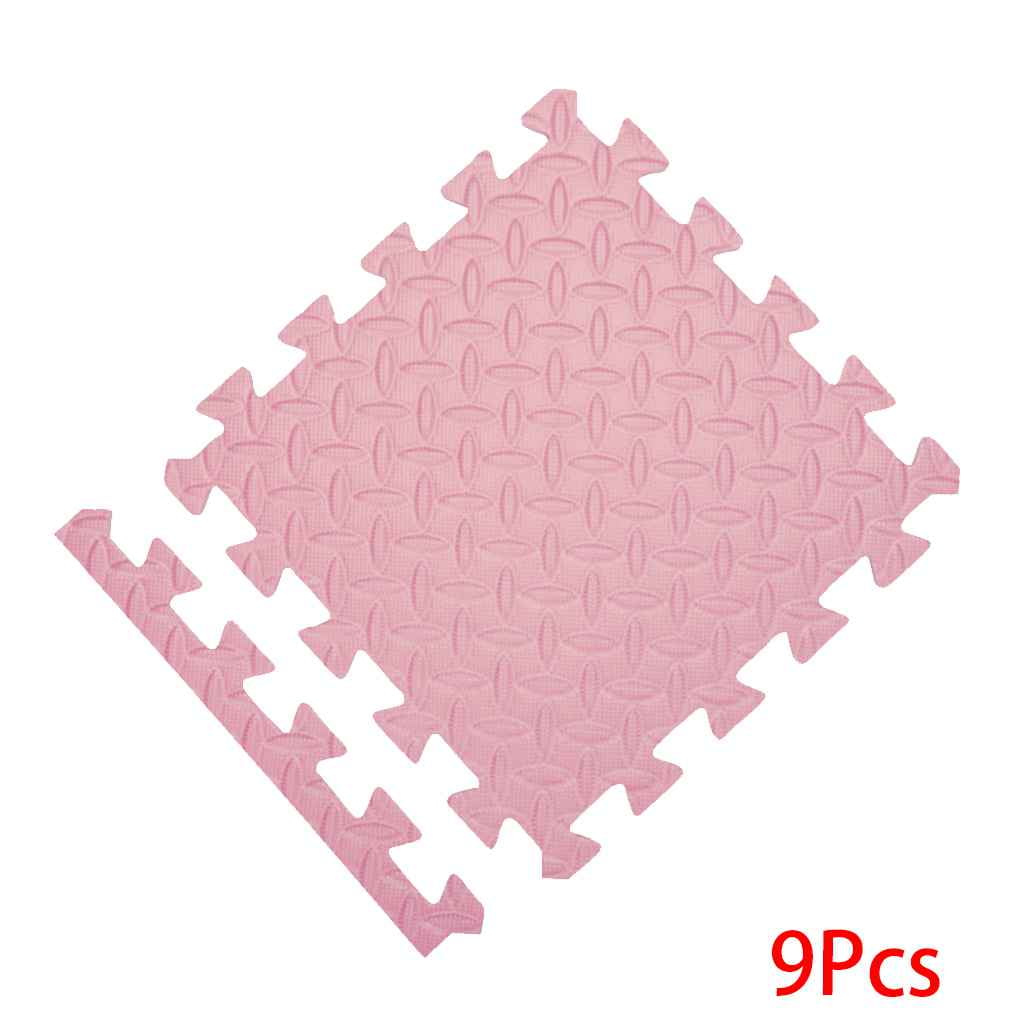 9pcs Eight-day Foam Mat with Boards Children's Puzzle Mat Baby Playing Interlocking Foam Floor Pad Sets