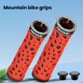 thumbnail image 2 of Toudaret Bicycle Handlebars Shock-absorbing Bicycle Grips 1 Pair Ergonomic Non-slip Bicycle Handlebar Grips with Plugs Shock-absorbing for Mountain, 2 of 8