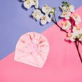 Inevnen Baby Girls Turban Hat, Soft Elastic Cute Flower Nursery Beanie
