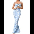 thumbnail image 1 of Vestido Maxi Bohemio de Verano para Mujer, con Estampado Floral, Tirantes Finos, Sin Mangas y Ajustado Tulipanes Blancos L, 1 of 8