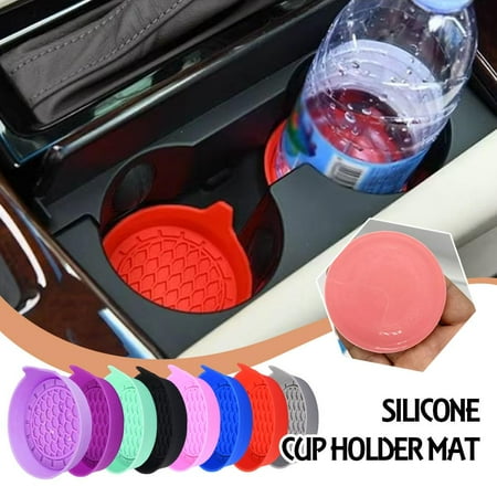

BQLQBQLQ 2PCS Silicone Cup Holder Mat Drink Cup Mat Bright Colors Strong Durability