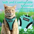 thumbnail image 4 of rabbitgoo Cat Harness and Leash for Walking, Escape Proof Soft Adjustable Vest Harnesses for Cats, Easy Control Breathable Reflective Strips Jacket, Green, 4 of 14