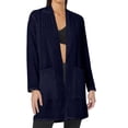 thumbnail image 2 of Women's Cardigan Casual Lightweight Cardigan With Pockets 3 4 Sleeve Front Open Dust Duster,Blue Women's Cardigan XXL, 2 of 5