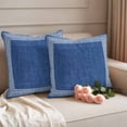 thumbnail image 3 of Outdoor Waterproof Pillow Covers Vintage Key Design Navy Blue Decorative Throw Pillow Protectors,Pillowcase Cushion Cases for Patio Sofa Garden Couch,16x16in,Pack of 2, 3 of 14