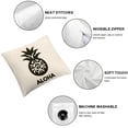 thumbnail image 4 of AWERP Aloha Pineapple Aloha Tropical Fruit Hawaii Healthy Organic Doodle Vitamin Ananas Food 2-Piece Plush Pillowcase Set for Home Decor White, 4 of 6