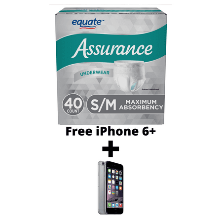 Assurance Underwear for Men, Maximum, S/M, 40 Ct (Pack of 6 | Total of 240 ct)