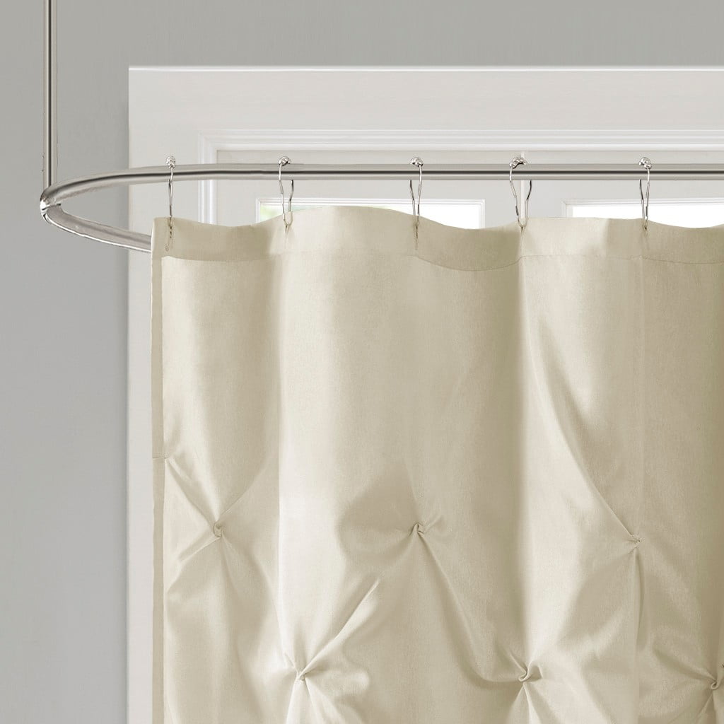 Euroco Tufted Semi-Sheer Shower Curtain