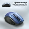 thumbnail image 4 of TECKNET Wireless Mouse (2.4G & BT5.0/3.0) Silent 4800 DPI Computer USB A & Bluetooth Mouse 6 Buttons, Wide Compatibility - Blue, 4 of 7
