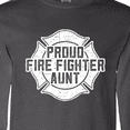thumbnail image 4 of Inktastic Proud Firefighter Aunt WHT Long Sleeve T-Shirt, 4 of 5