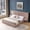 Pink + Foam, variant on ChenyueFurn King Upholstered Platform Bed with Chenille Fabric, Pleated Headboard & Nightstand,Blue-Green