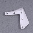 thumbnail image 4 of Miangastore Connector Bracket L-Shape Silver 10Pcs 3.1 * 3.1 * 0.43 Inch Stainless Steel, 4 of 8
