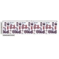 thumbnail image 2 of Ambesonne London Fabric by the Yard Upholstery, City Landmarks Sketch, 3 Yards, Pale Blue Eggplant, 2 of 4
